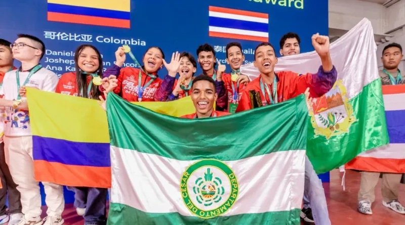 Jóvenes del Cesar brillan en China y dejan en alto a Colombia en el Mundial de Robótica